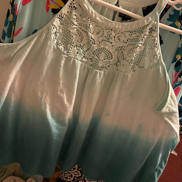 Lane Bryant Halter Tank Blue Ombré Size 30/32 - Picture 5 of 5